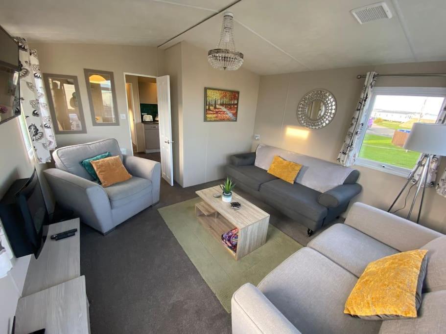 Cosy & Modern Private Seaview Caravan North Seaton Luaran gambar